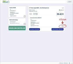 Eingabemaske Fahrkarteninhaberdaten öffnen