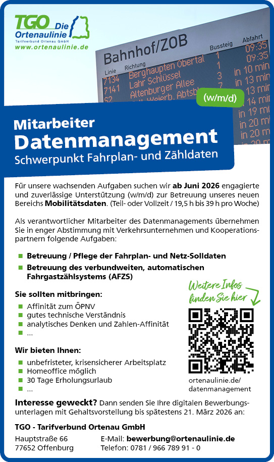 Mitarbeiter Datenmanagement (w/m/d) Mitarbeiter Datenmanagement (w/m/d)