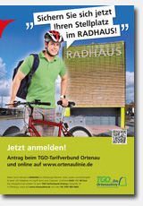 Stellplatz im Radhaus sichern! Stellplatz im Radhaus sichern!